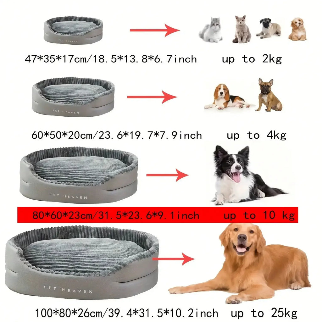 Machine-Washable Soft & Cozy Pet Bed – All-Season Dog & Cat House With Warm Mat | Plush Comfort, Winter Essential & Perfect Christmas Gift For Small/Medium/Large Pets, Indoor Outdoor Use