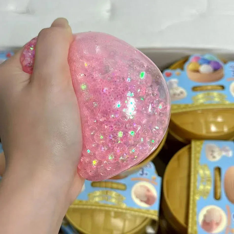 Dumpling Pressure Dumpling Squishies Cute Colorful Bun Toy Slow Rising Stress Relief Fidget Toy for Kids Adults Anti-Anxiety Toy