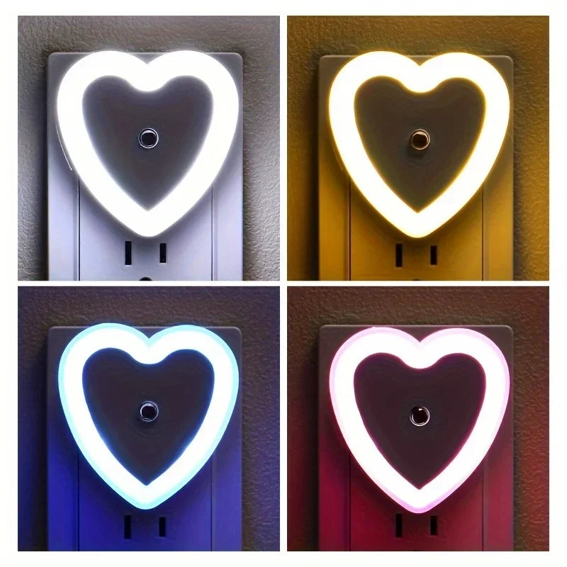 Heart-Shaped LED Plug-In Night Light