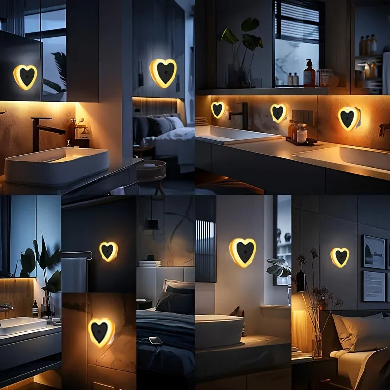 Heart-Shaped LED Plug-In Night Light
