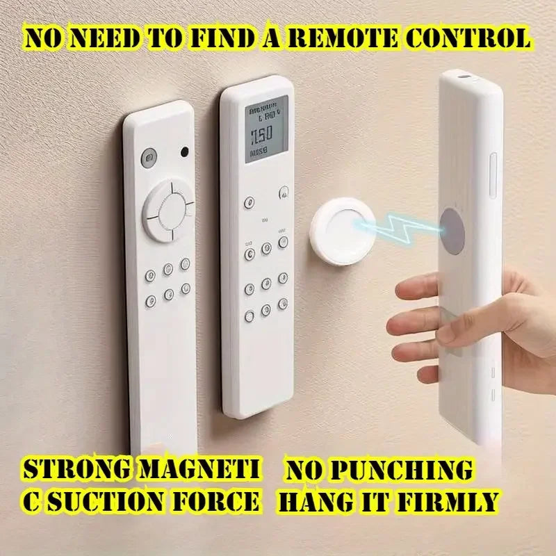 No-Drill Magnetic Remote Holders – White