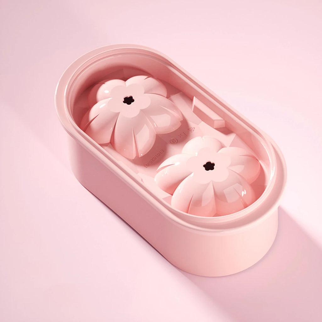 Cherry Blossom Ice Ball Mold – Slow-Melting Floral Ice Sphere Maker for Cocktails, Whiskey & Bar Drinks, Stackable