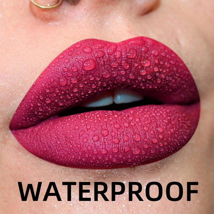 Matte Velvet Lip Gloss – Waterproof Long-Lasting Liquid Lipstick, 19 Shades, 2.7g