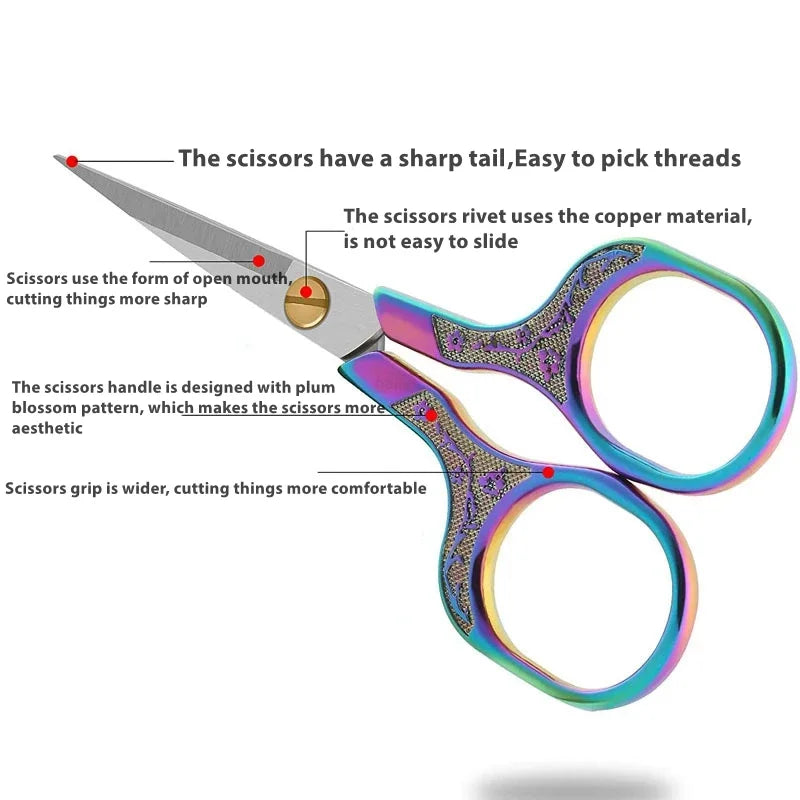 Vintage-Style Stainless Steel Sewing & Thread Scissors