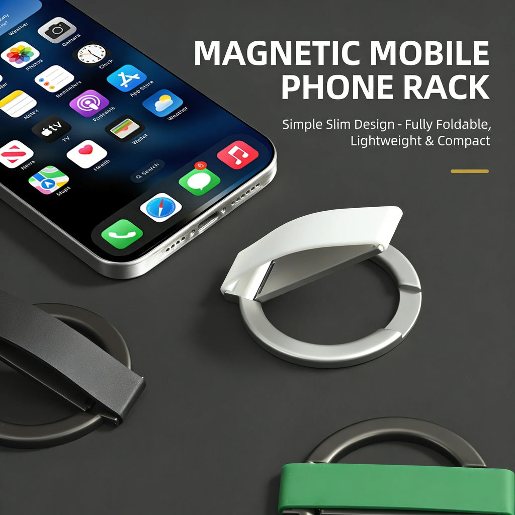 Magnetic Phone Ring Holder with Folding Kickstand