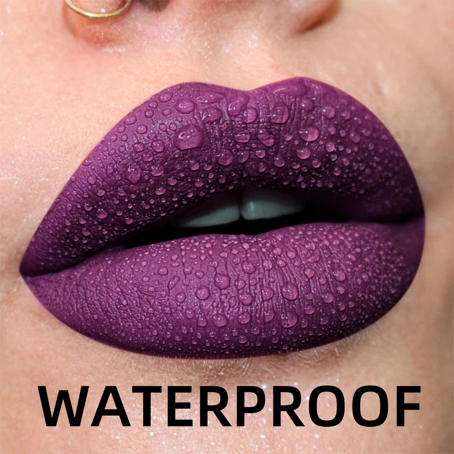 Matte Velvet Lip Gloss – Waterproof Long-Lasting Liquid Lipstick, 19 Shades, 2.7g