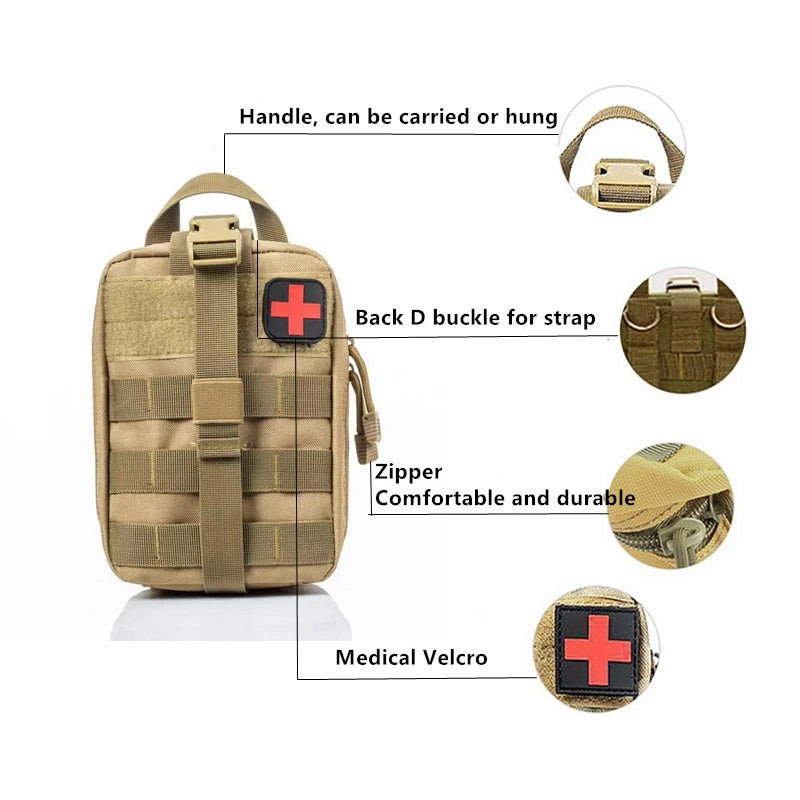 Tactical Molle First Aid Pouch – EDC Waist Pack for Hunting, Camping & Outdoor Use