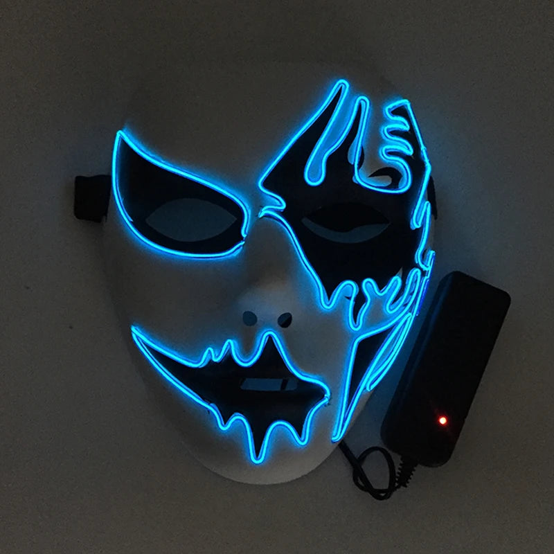 EL Light-Up Halloween Mask – 3 Lighting Modes