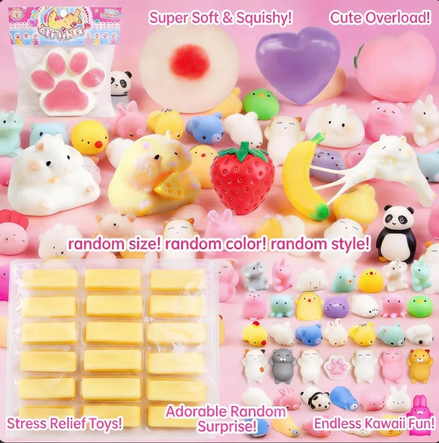 Surprise Squishy Squeeze Toys – Single & Multipack Options