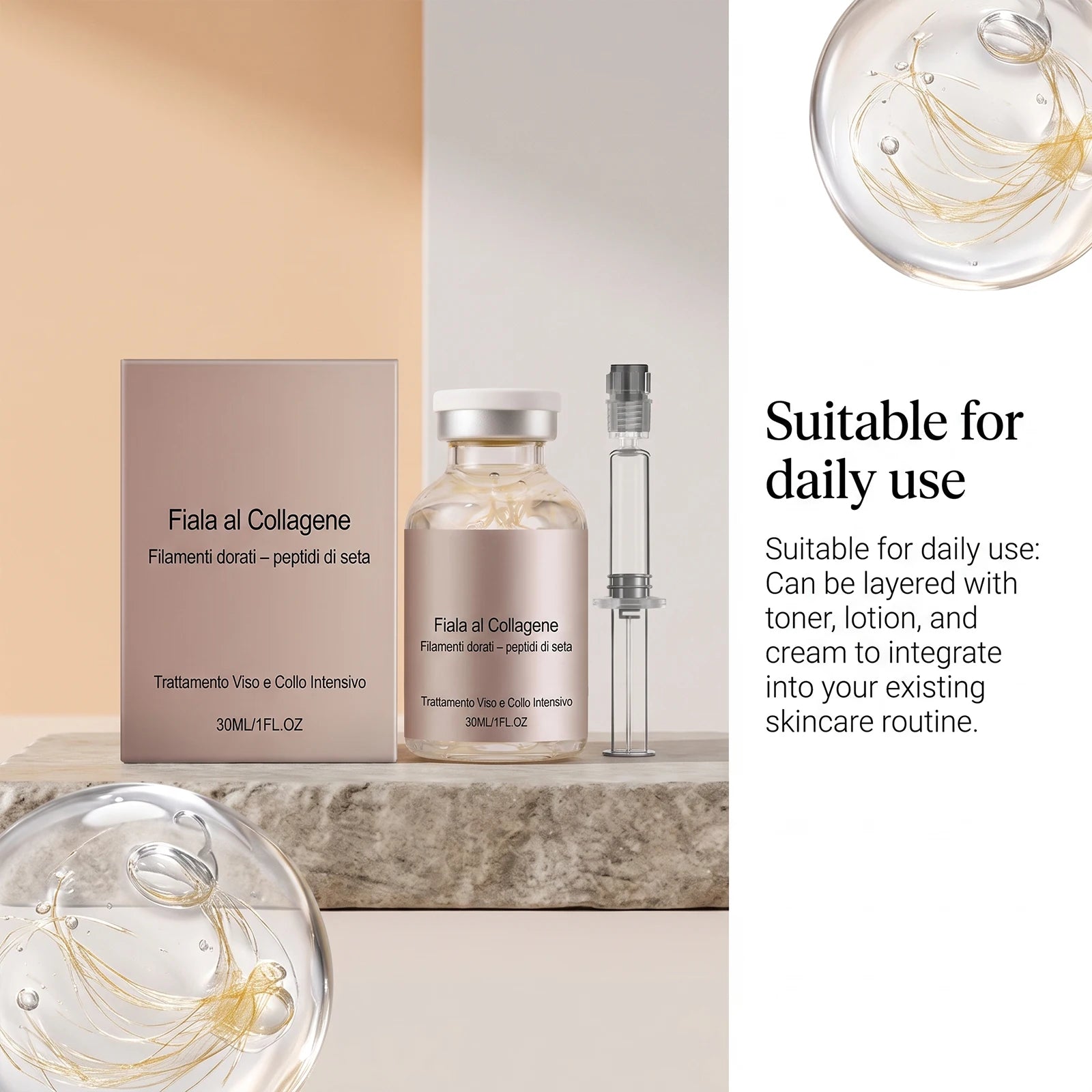 Korean Silk Collagen Serum Moisturizer Stick Set Revitalizing Face Cream Anti-Wrinkle Firming Lifting Skin Care Deep Hydration