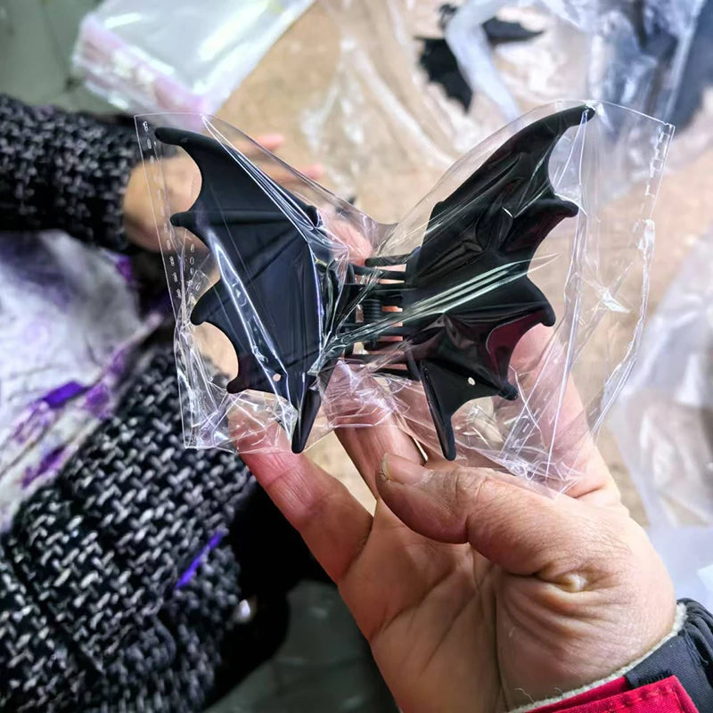 Black Bat Hair Clip – Halloween Hair Accessory