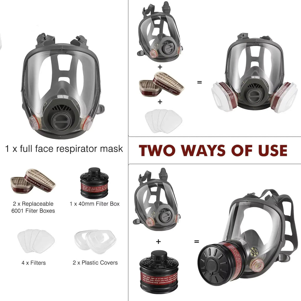 6803 Full-Face Respirator Mask Kit