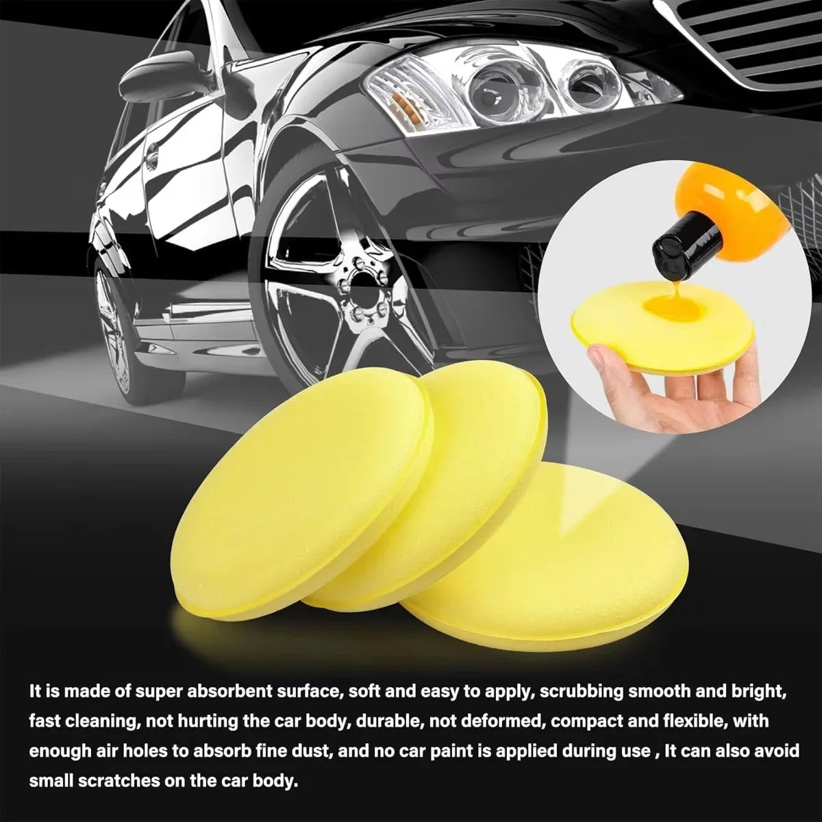 Car Wax Applicator Sponge Pads – 6 or 12 Pack