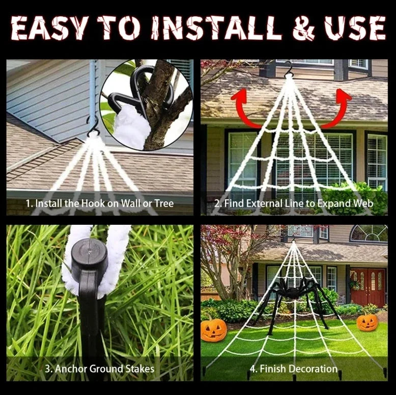 Halloween Spider & Web Decorations – Individual Options