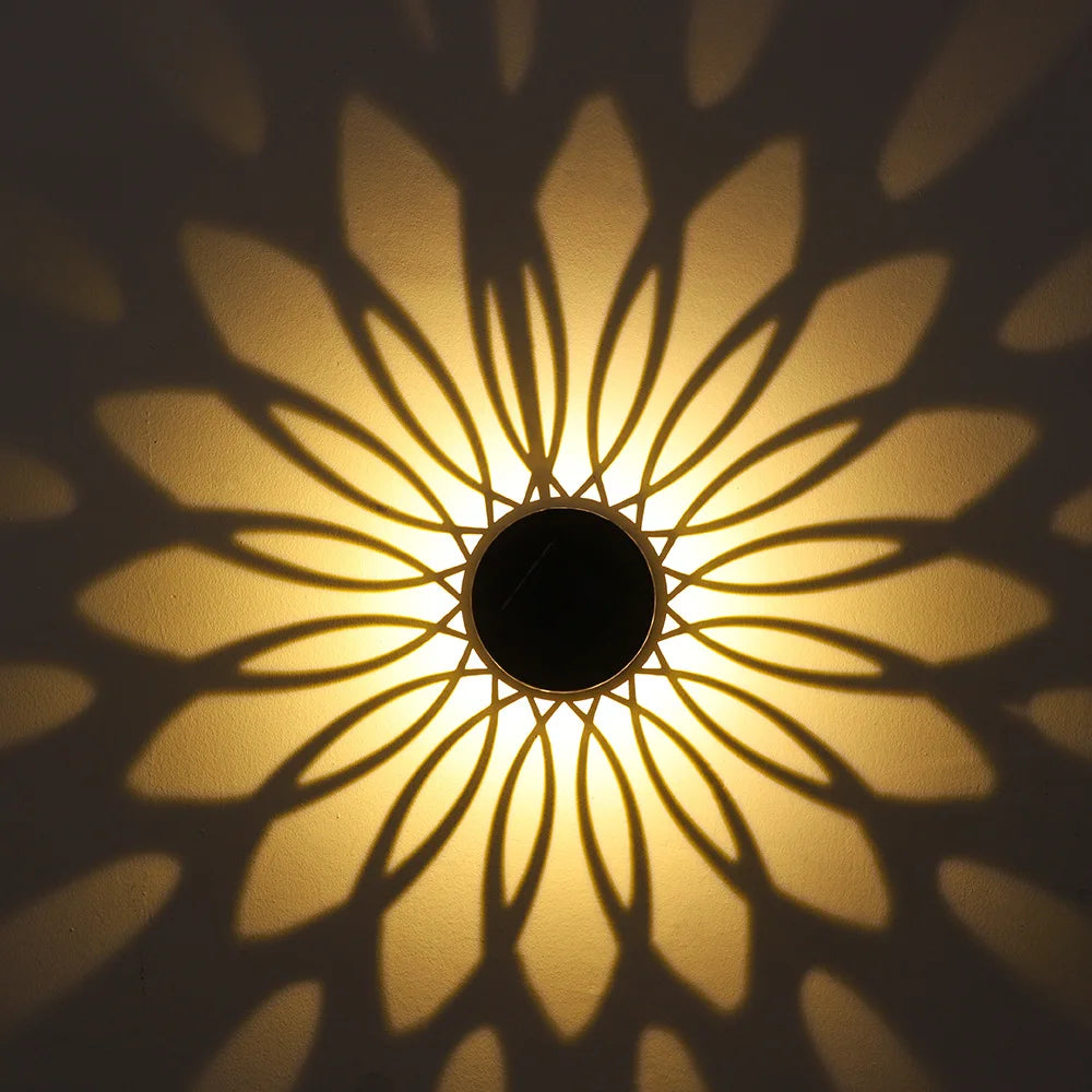 Solar Mandala Fence Wall Lights Garden Decoration  Party Courtyard Decoration Solar Garden Light Garden Patio Walkway Decor