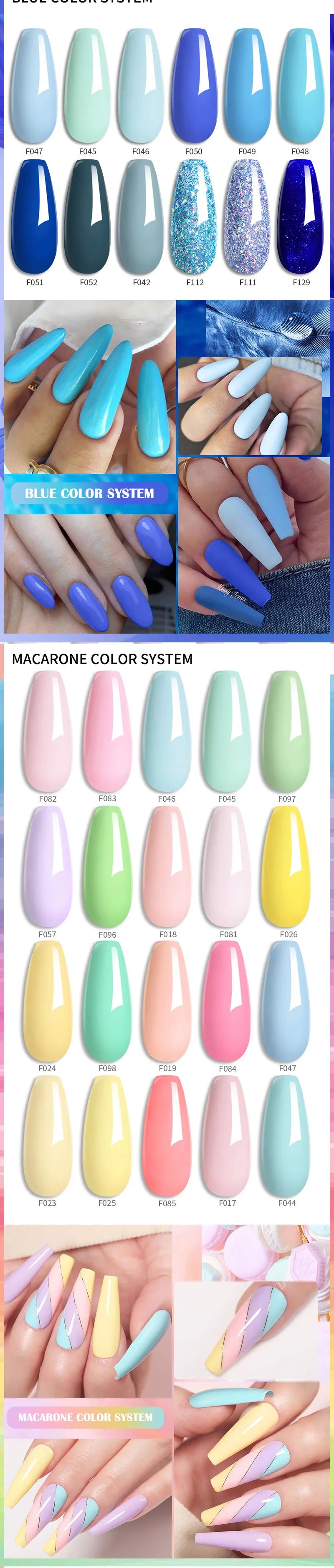 Soak-Off Gel Nail Polish Set – 6 Bottles, 7 ml (0.23 fl oz) Each