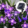 Solar Lichterkette Sakura-Girlande Pfirsichblüten Kirsche LED-Lampe für Hochzeitsfeier Garten Weihnachten Outdoor Deko 5/7/12M