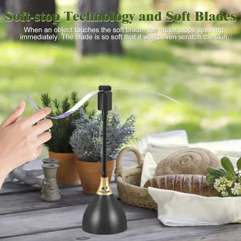 2/3pcs Fly Fans For Tables Effective Fly Repellent Fan Keeps Flies Away With Soft Blades USB  Picnic BBQ Party  Fly  Fans