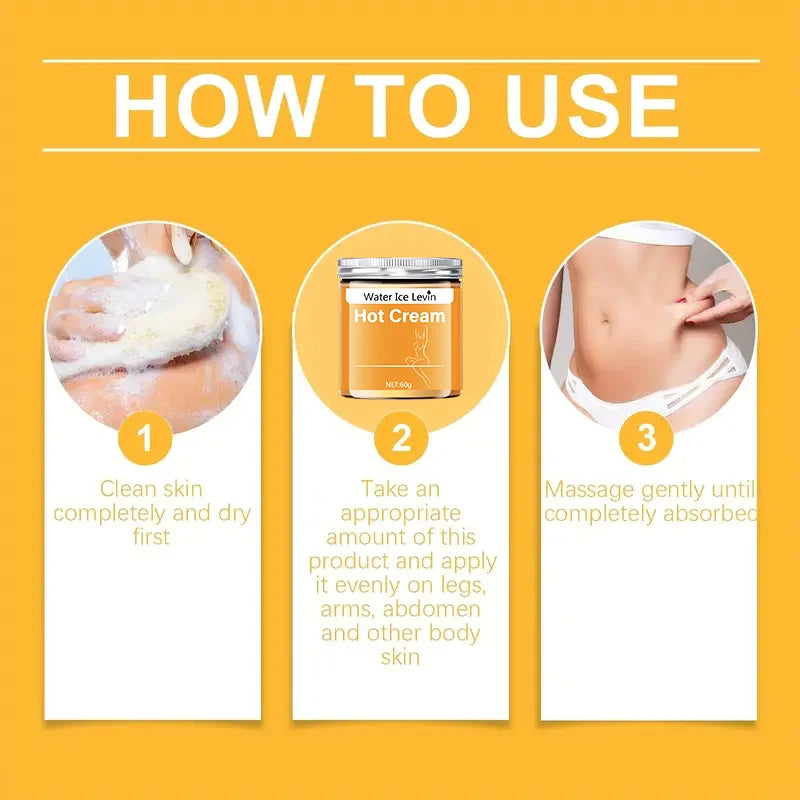 Full Body Fitness Massage Cream, Hot Compress to Tighten Abdominal Muscles