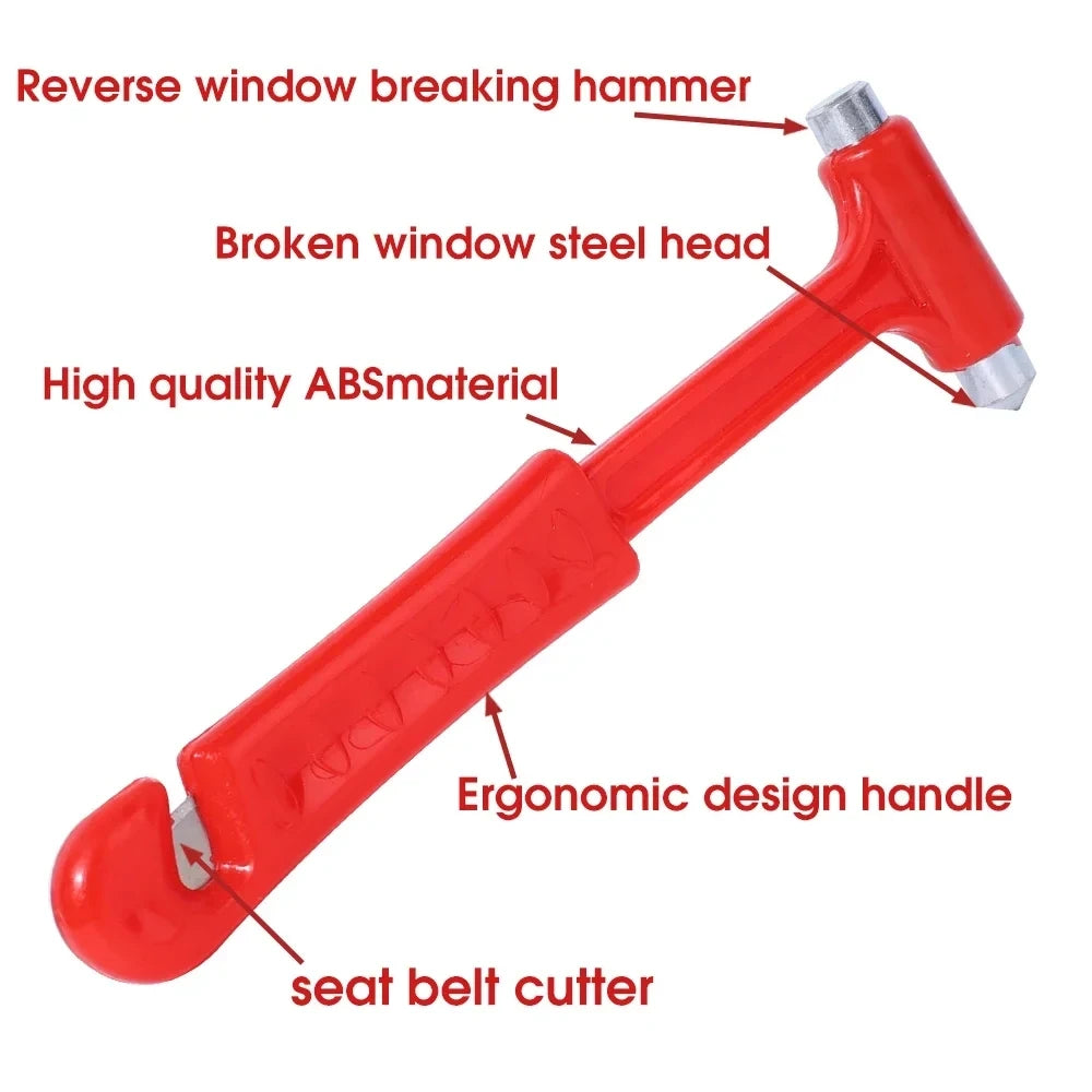 Multifunktionaler Sicherheits-Langgriff-Massivauto-Selbsthilfe-Notflucht-Hammer Fensterbrecher zum Fensterklopfen Glas-Artefakt