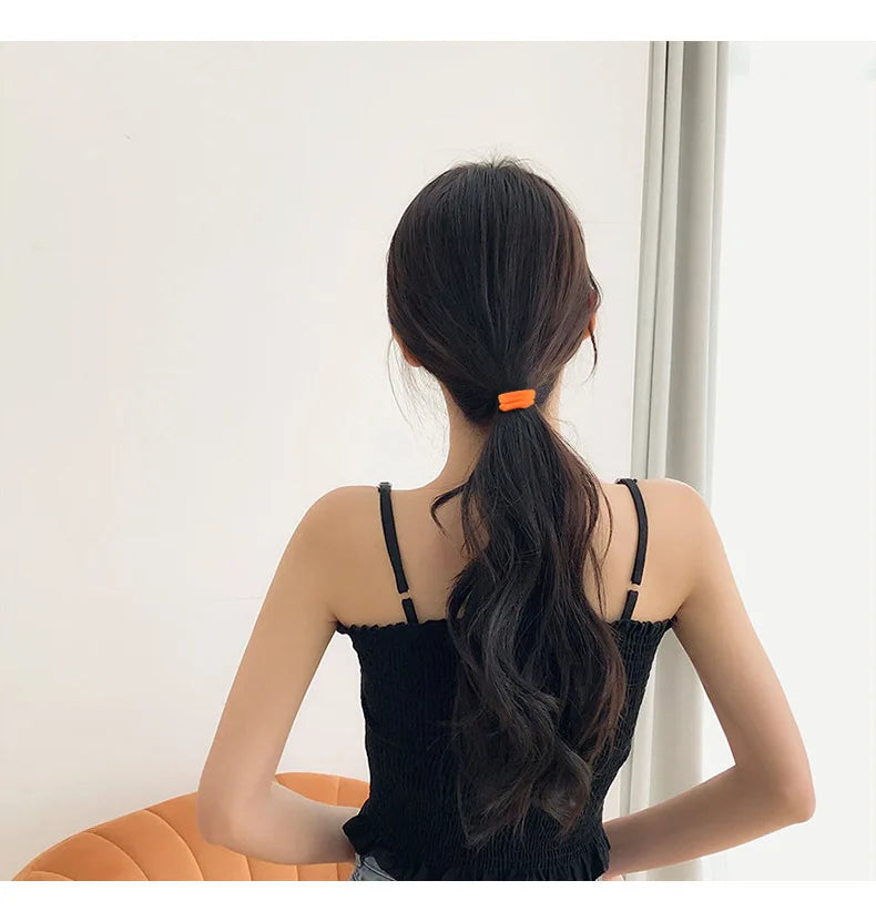 20/50/100pcs Four seasons Elastic Hair Bands Girls 4CM Sweets Scrunchie Rubber Band Hair Ties Clips Headband Hair Accessories