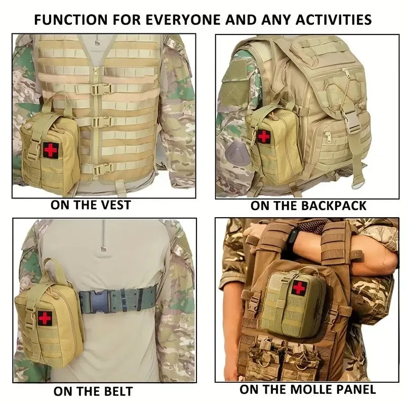 Waterproof Oxford Molle First Aid Pouch – IFAK Emergency Waist Pack for Outdoor Adventures
