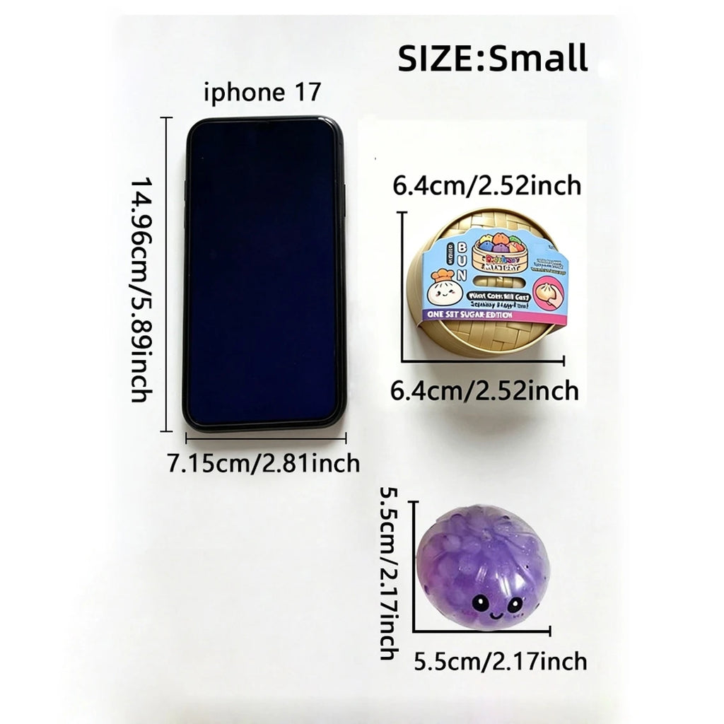 Dumpling Decompression Squish Balls Reusable Low Rebound Stress Dough Toys for Home Office Decoration Daily Gifts