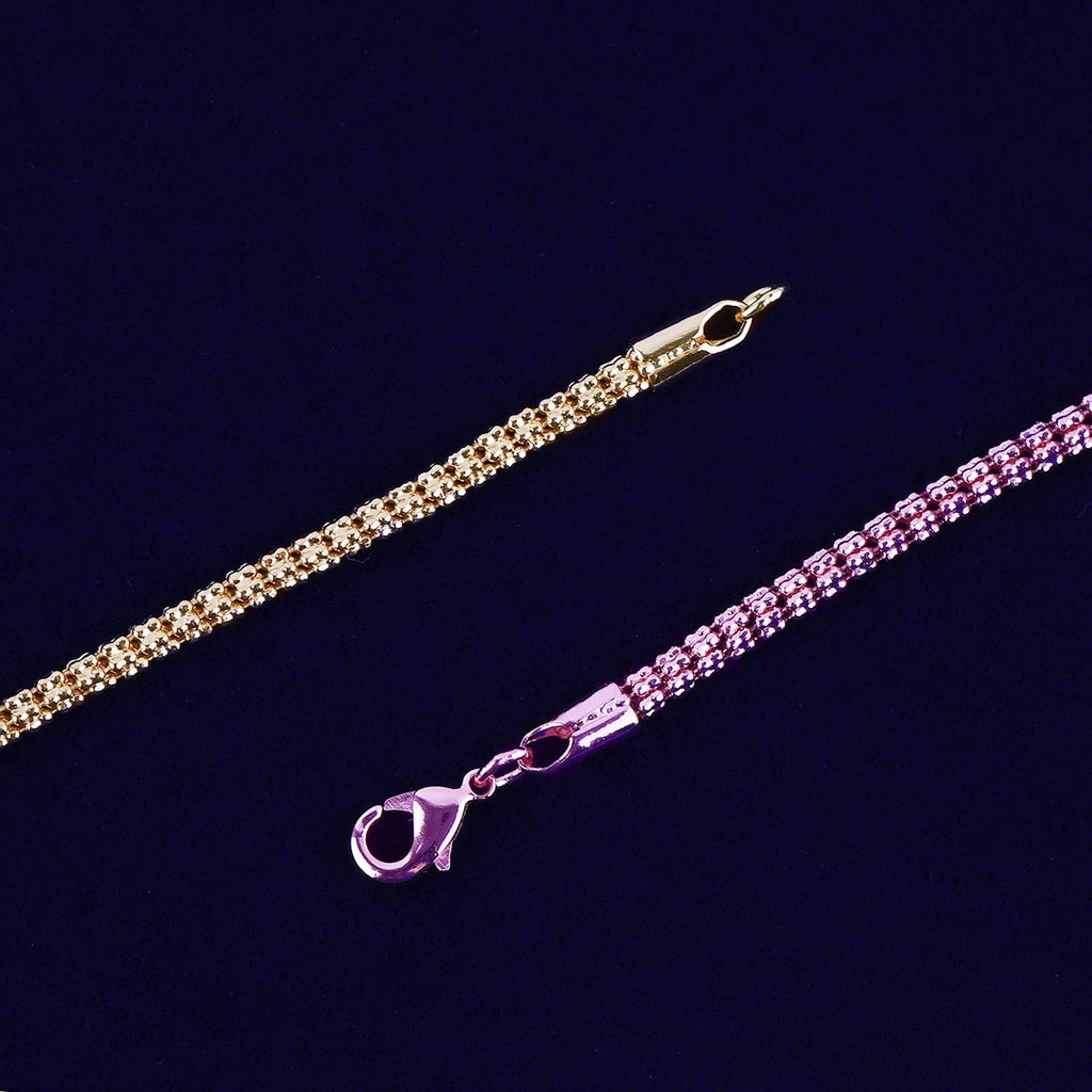 Textured Round-Link Chain Necklace