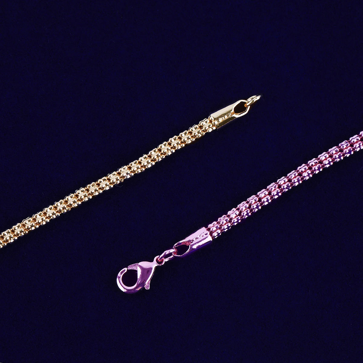 Textured Round-Link Chain Necklace
