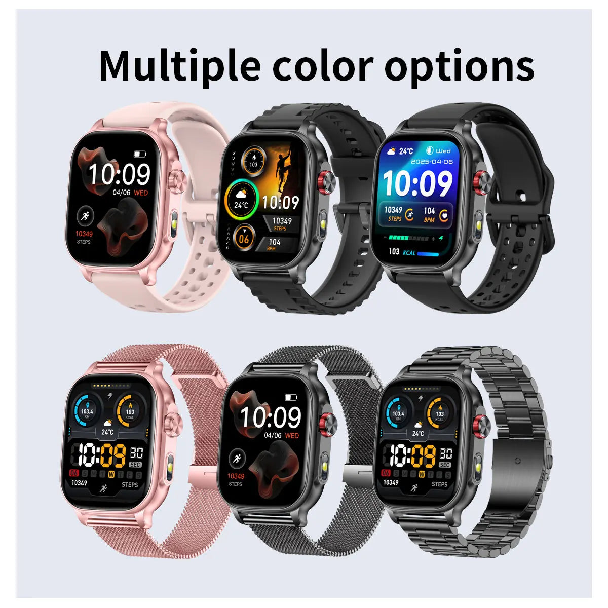 Bluetooth Calling Smartwatch with LED Flashlight