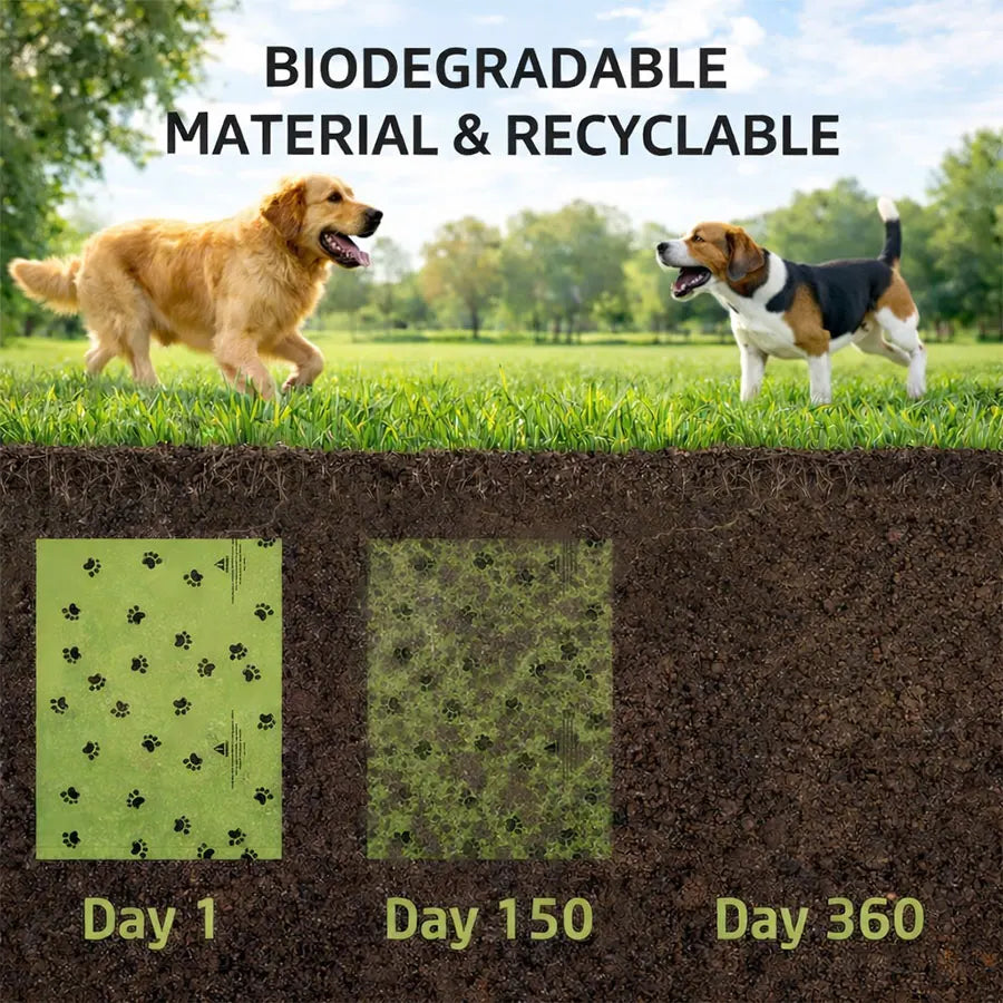 300Pcs Bulk Disposable Dog Poop Bags, Leak-Proof Tear-Resistant Pet Waste Bags, Cost-Effective Pet Supplies for Dog Lovers