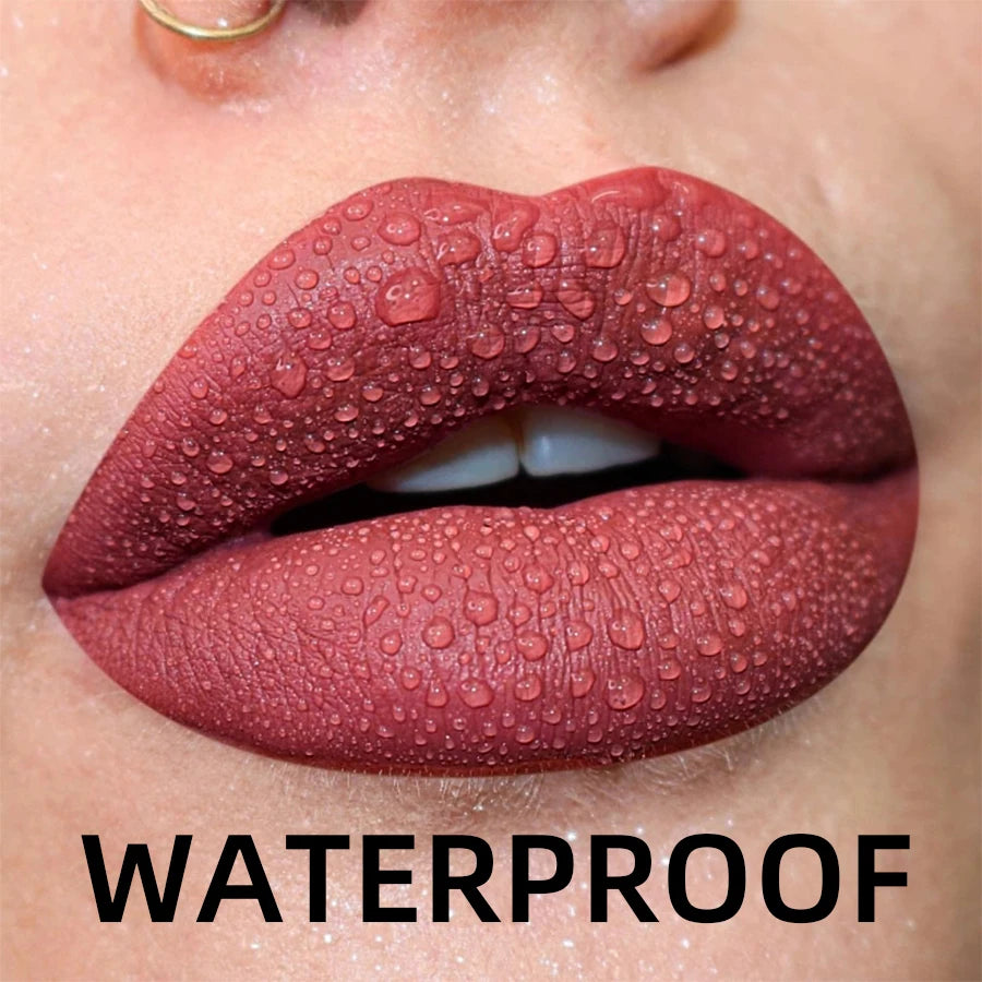 Matte Velvet Lip Gloss – Waterproof Long-Lasting Liquid Lipstick, 19 Shades, 2.7g