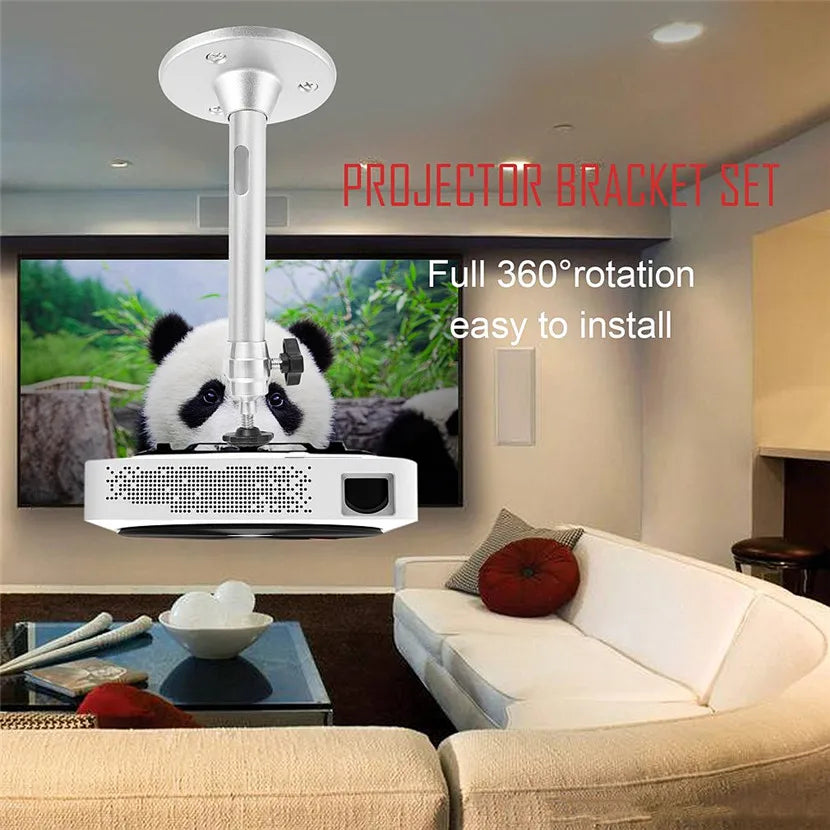Adjustable Projector Wall & Ceiling Mount – 360° Rotation