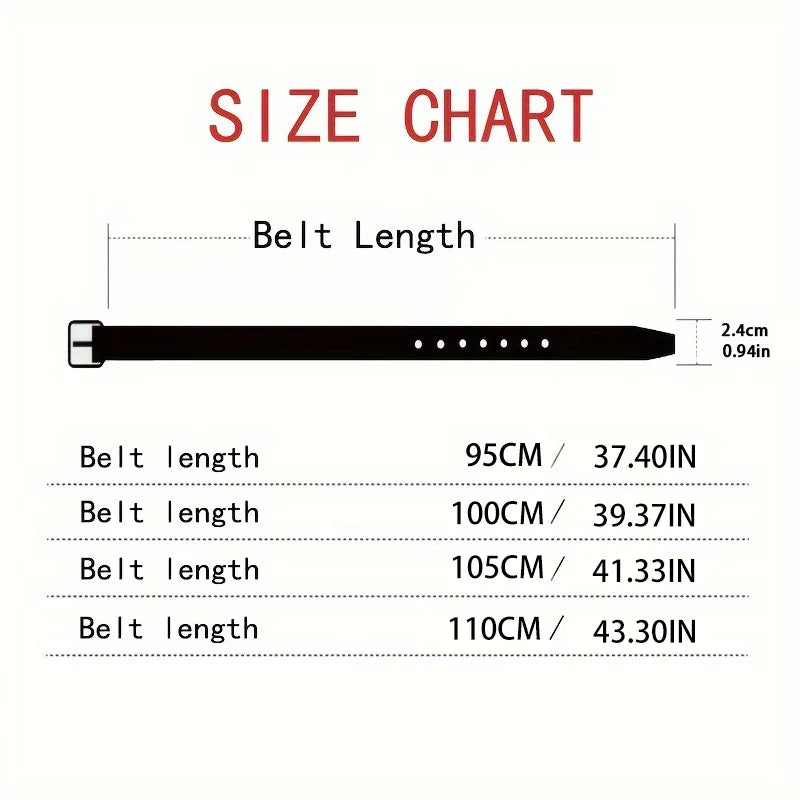 Women’s Slim Faux Leather Belt with Classic Buckle