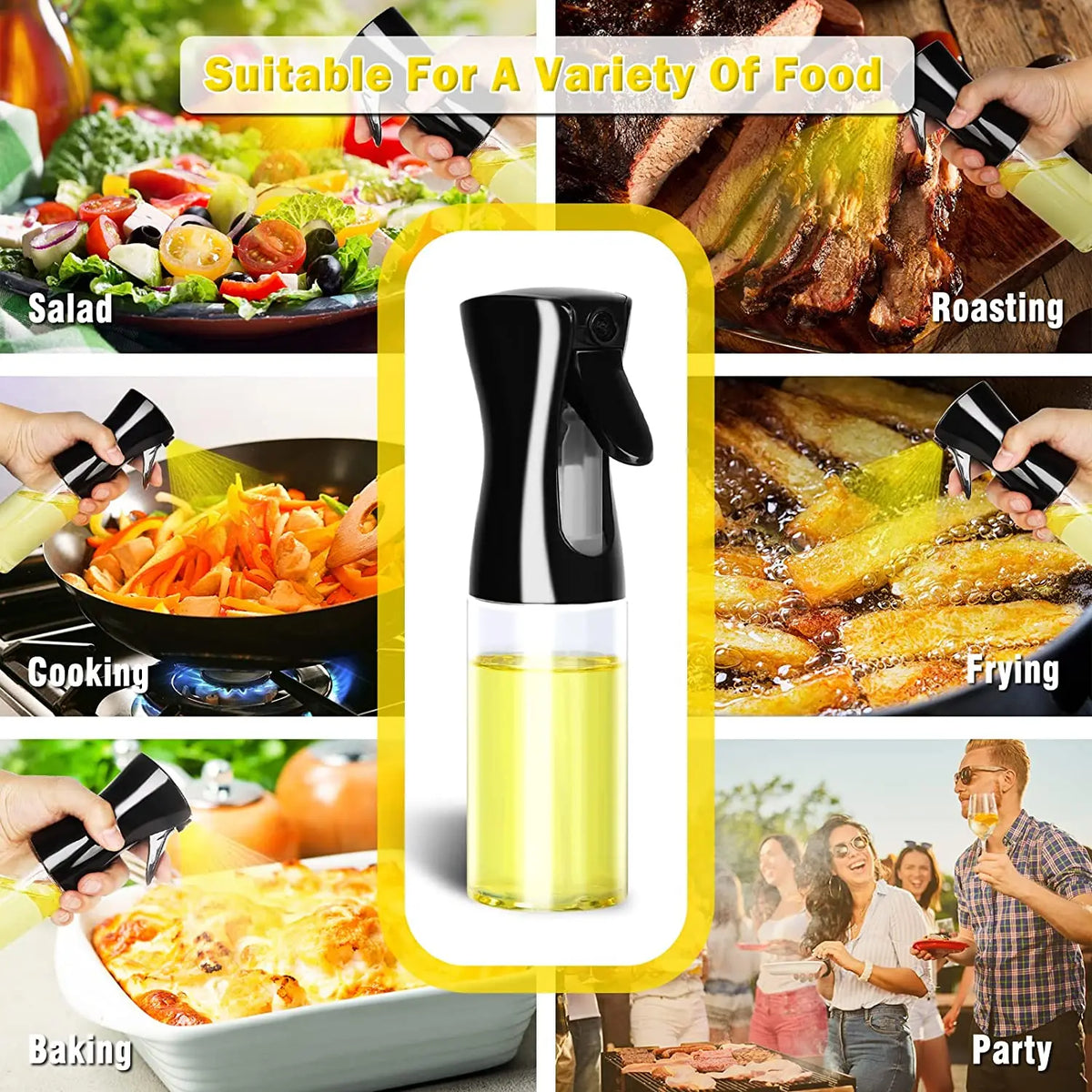 Cooking Oil Spray Bottle – Multiple Sizes & Set Options