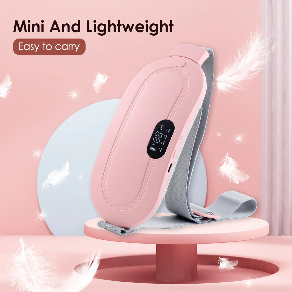 Electric Heating Massage Belt – Vibrating Period Cramp Relief & Waist Warmer, CE Certified, USB Rechargeable