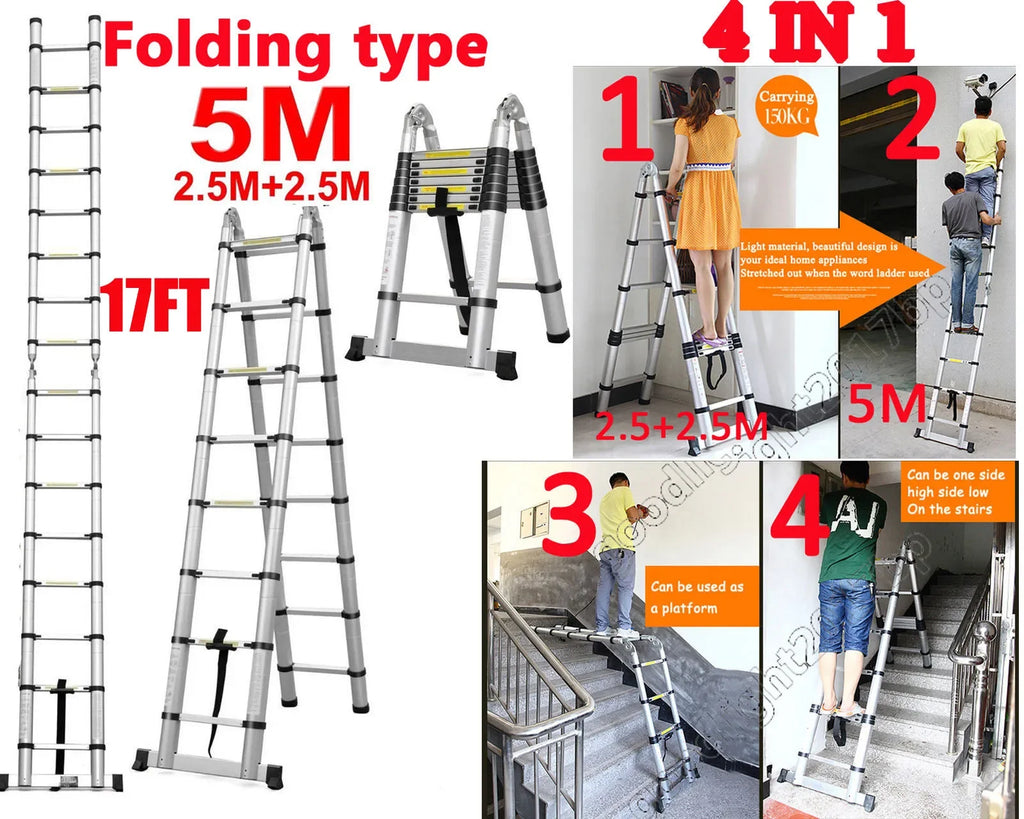 DayPlus Multi-Purpose Folding Telescopic Ladder
