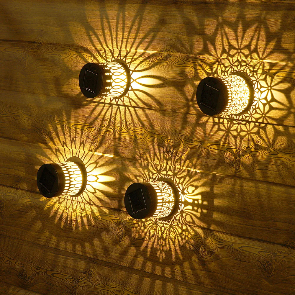 Solar Mandala Fence Wall Lights Garden Decoration  Party Courtyard Decoration Solar Garden Light Garden Patio Walkway Decor