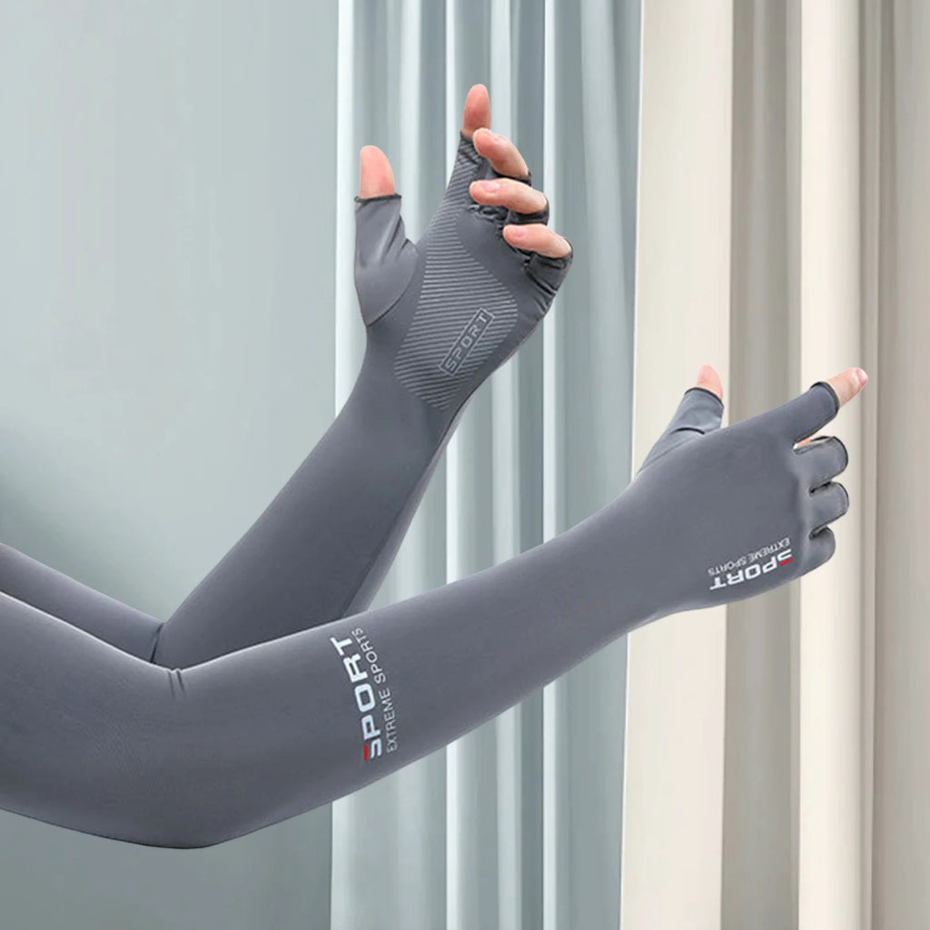 Cooling Arm Sleeves with Fingerless Hand Covers – 3 Colors