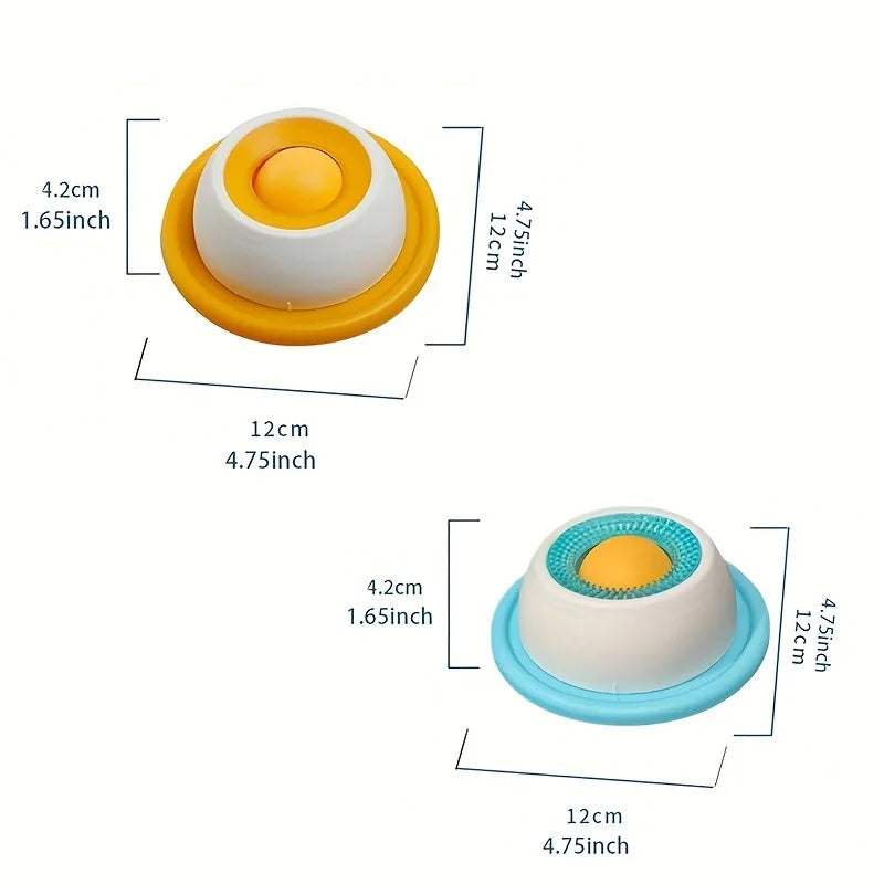 Dog Slow Feeder Lick Mat with Rotating Ball | Fillable Yogurt Puppy Toy | Boredom Buster for Small Medium Dogs