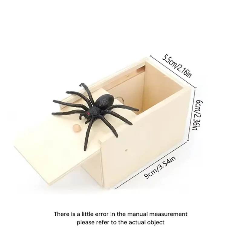 Wooden Spider Prank Box – Halloween Novelty