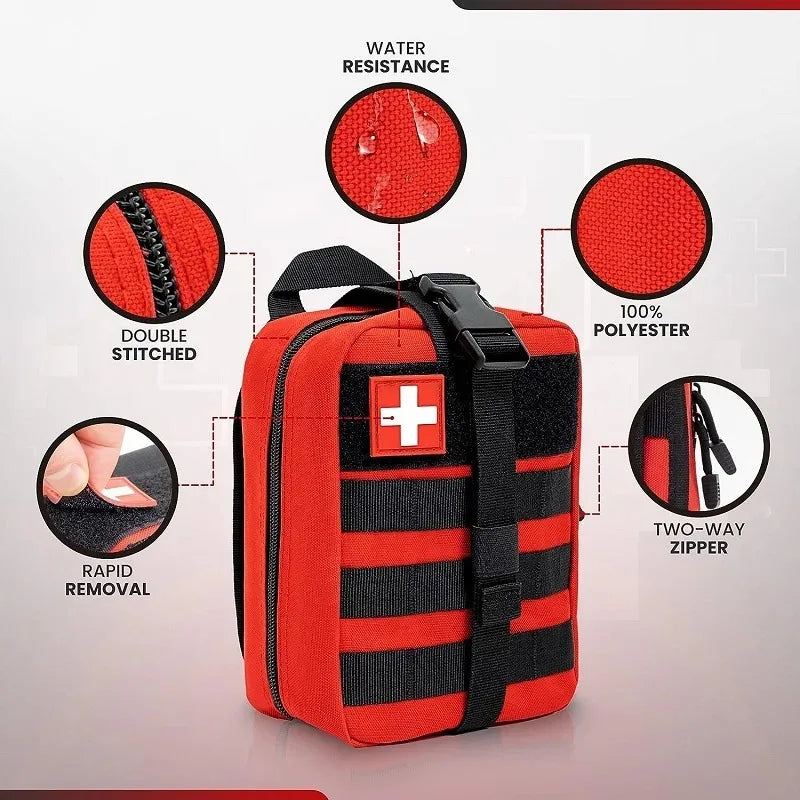 Waterproof Oxford Molle First Aid Pouch – IFAK Emergency Waist Pack for Outdoor Adventures