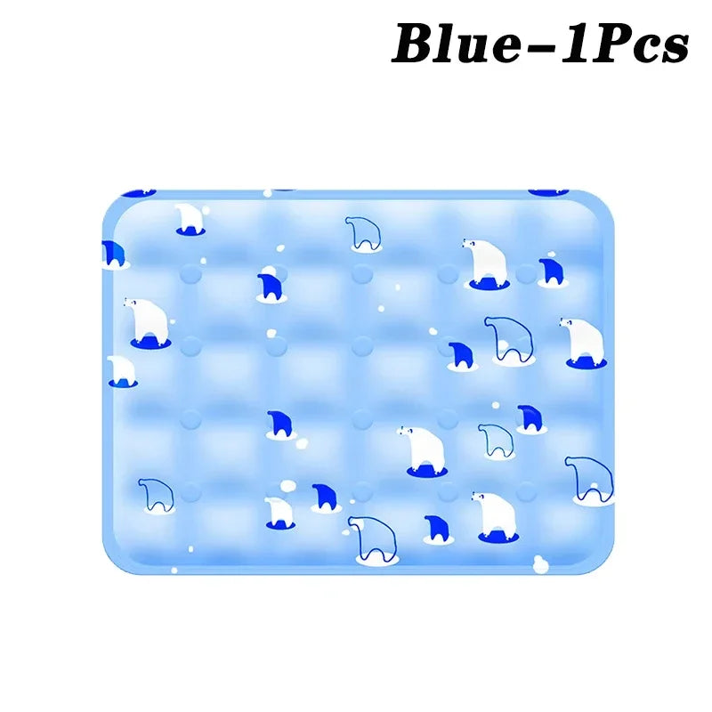 Large Pet Cooling Mat for Summer Heat Relief Reusable Breathable Gel Freeze Panel for Dogs Cats Indoor Outdoor Crate Bed