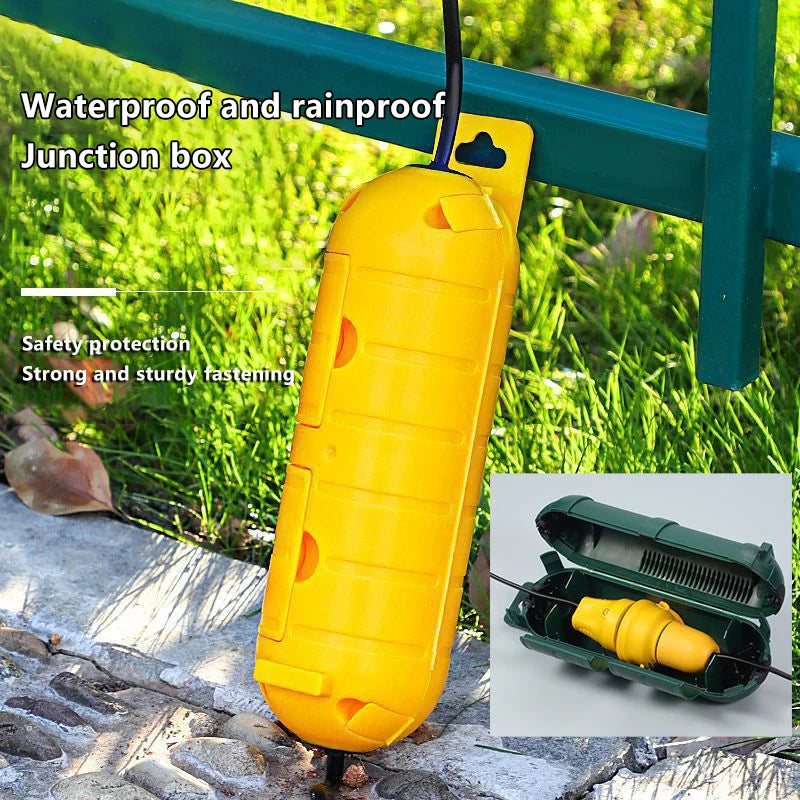 Outdoor Extension Cord Safety Cover With Waterproof Seal Weatherproof Electrical Connection Box To Protect Outdoor Outlet Plug