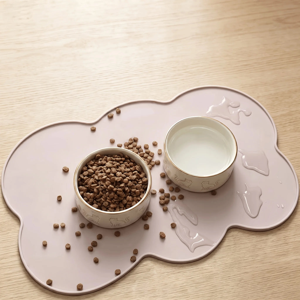 Silicone Pet Feeding Mat with Raised Edge