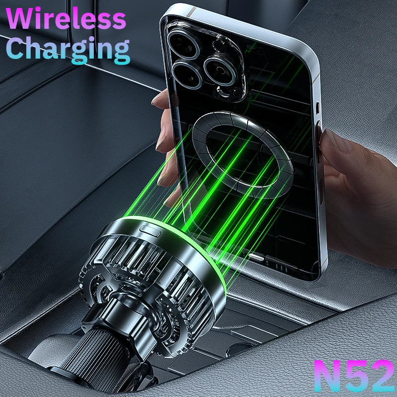 Magnetic Wireless Car Charger with Active Cooling