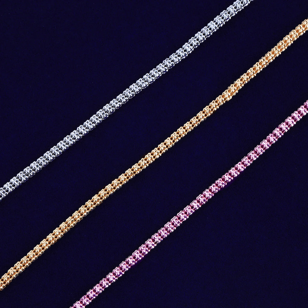 Textured Round-Link Chain Necklace