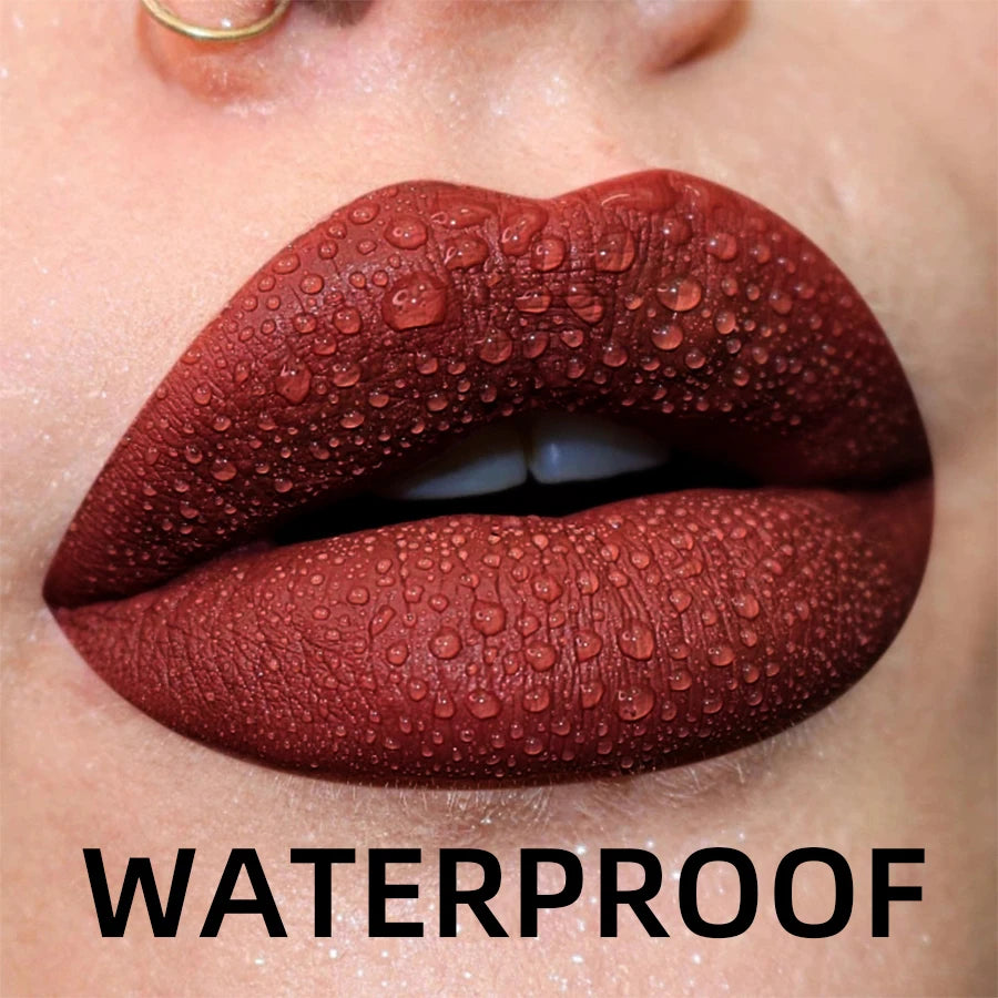 Matte Velvet Lip Gloss – Waterproof Long-Lasting Liquid Lipstick, 19 Shades, 2.7g