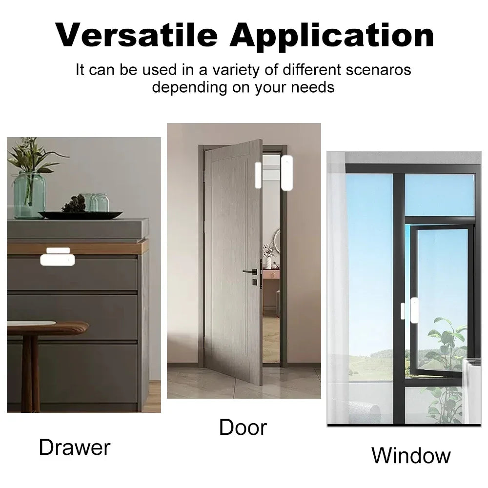 Door Sensor Window Contact Sensor Open Closed Detector Smart Home Alarm Security Protection Work With Tuya and Smart Life