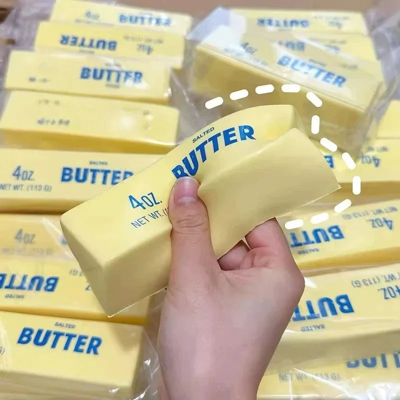 Squishy Butter Stick Fidget Toy – Elastic Cheese Stick, Anxiety Relief, CE Certified